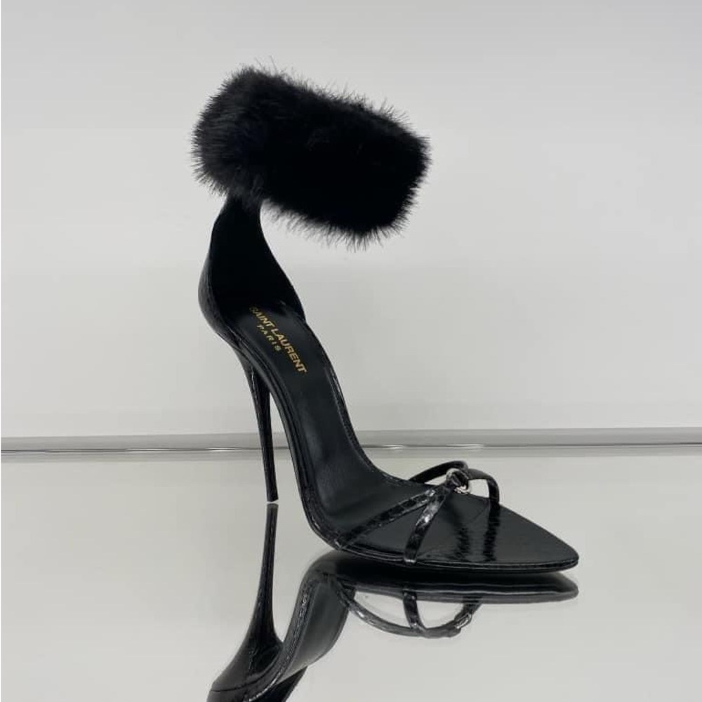 YSL Faux Fur Heels